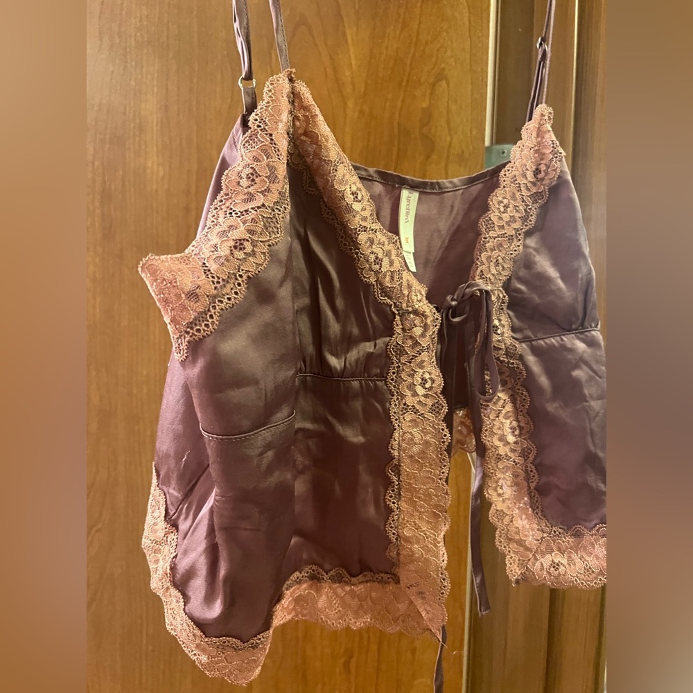 Anthropologie Lyrebird Flyaway Lace-Trim Tie-Front Cami - NWT - Size Large - Picture 16 of 16